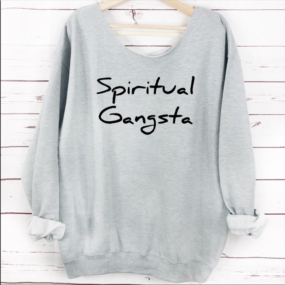 Tops - NEW Gray Spiritual Gangsta Sweater, Slouchy Top